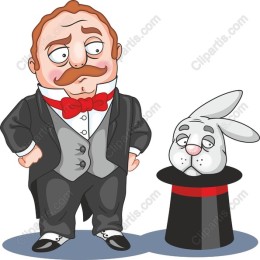 Whimsical Magician with Rabbit