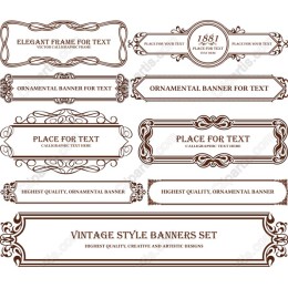 Vintage Style Banners Set