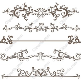 Elegant Vintage Decorative Borders Set