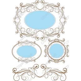 Elegant Ornate Frames Set