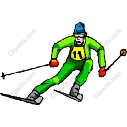 Vibrant Alpine Skier