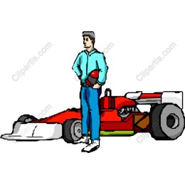 Dynamic Racing Car and Driver