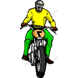 Vibrant Motorcycle Rider