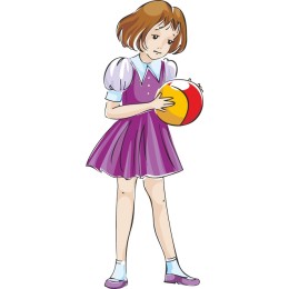Charming Beach Ball Girl