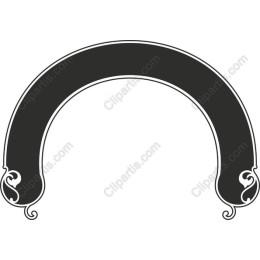 Elegant Black and White Ornate Arch