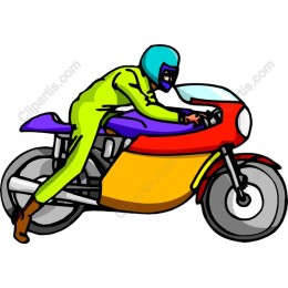 Vibrant Motorcycle Racer