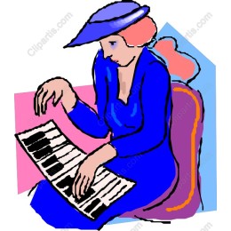 Elegant Woman Playing Piano