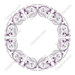 Elegant Floral Circular Frame