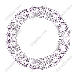 Elegant Circular Floral Ornament