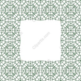 Elegant Green Geometric Frame