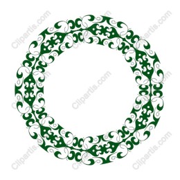 Elegant Green and White Ornamental