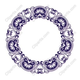 Elegant Circular Ornamental Frame