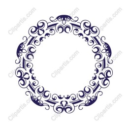 Elegant Ornate Circular Frame