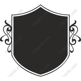 Elegant Shield with Scrollwork
