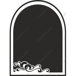 Elegant Arched Frame with Waves
