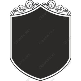 Vintage Shield with Ornate Crest