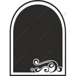 Elegant Arch Frame with Waves