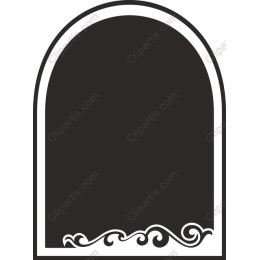 Elegant Arch Frame with Decorative Swirls