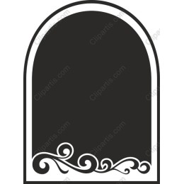 Elegant Arched Frame with Swirls