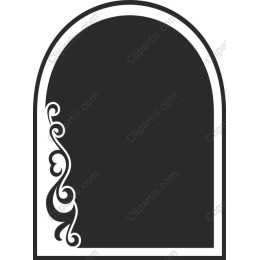 Elegant Arched Frame with Scrollwork