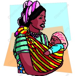 Vibrant Mother and Child