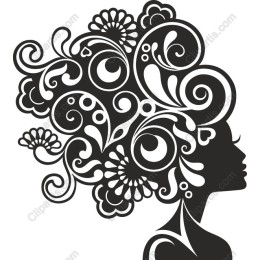 Elegant Woman with Ornate Hair