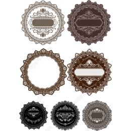 Vintage Ornamental Badge Set