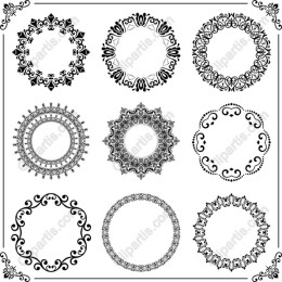 Ornate Circular Frames Collection