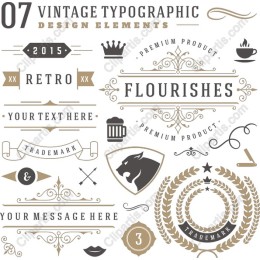 Vintage Typographic Elements Collection