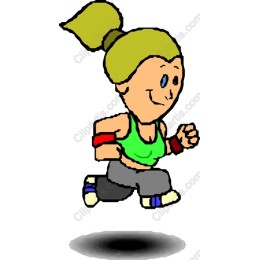 Cheerful Jogging Woman