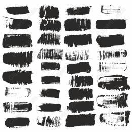 Premium Hand-Painted Black Brush Stroke