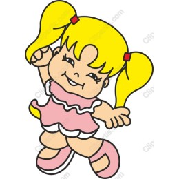Cheerful Pigtail Girl