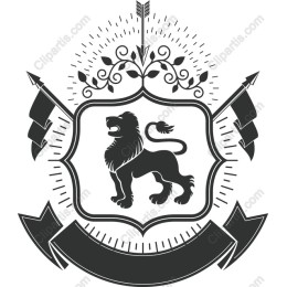 Heraldic Lion Crest