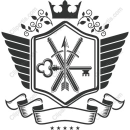  Coat of Arms with Swords and Key