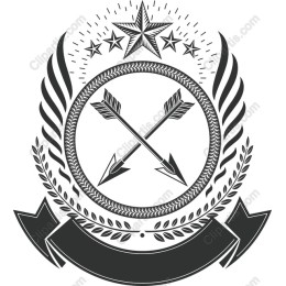 Vintage Crossed Arrows Emblem