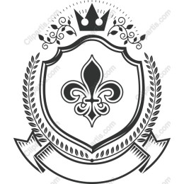 Elegant Fleur-de-Lis Shield