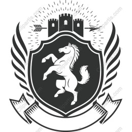 Majestic Rearing Horse Heraldic
