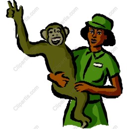 Joyful Zookeeper and Monkey