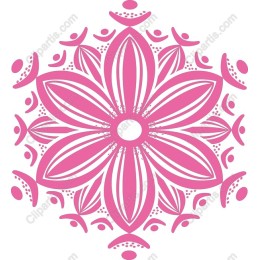 Elegant Pink Floral Mandala