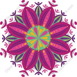 Vibrant Floral Mandala