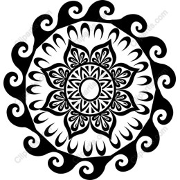 Elegant Black and White Mandala