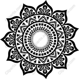 Elegant Mandala - Black and White