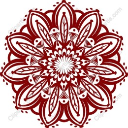 Red Floral Mandala