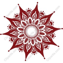 Red Floral Mandala