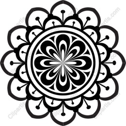 Elegant Black and White Mandala