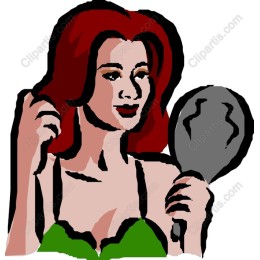 Reflections of Beauty - of a Woman with Mirror