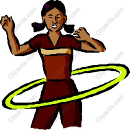 Joyful Hula Hooping Girl
