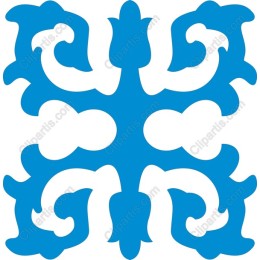 Blue Ornate Snowflake