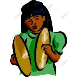 Rhythmic Girl Playing Cymbals