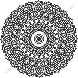 Intricate Mandala - Black and White